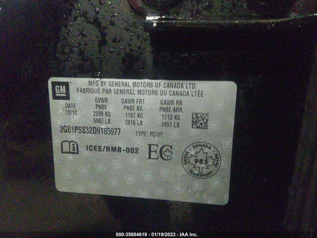 2G61P5S32D9185977 Cadillac XTS