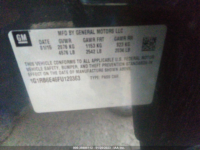 Chevrolet Volt 2015 1G1RB6E46FU120363 Image 9