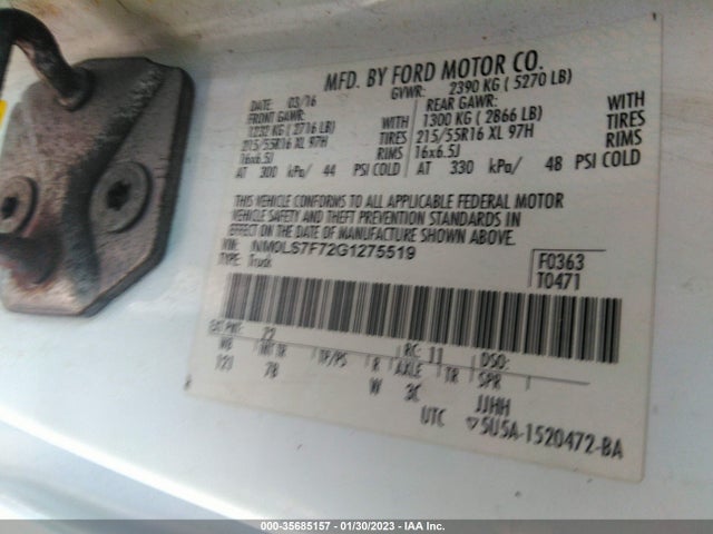 2016 Ford Transit Connect, VIN: NM0LS7F72G1275519