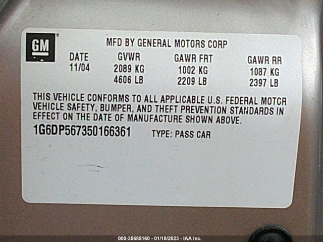 Cadillac CTS 2005 1G6DP567350166361 Image 10