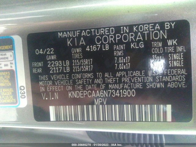 KNDEPCAA6N7341900 KIA Seltos Lx