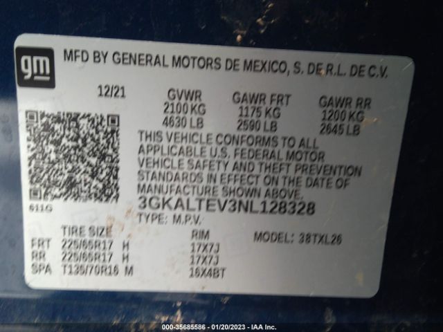 3GKALTEV3NL128328 GMC Terrain Sle
