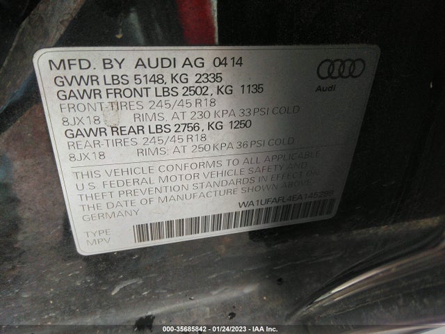 WA1UFAFL4EA145299 Audi Allroad Premium Plus