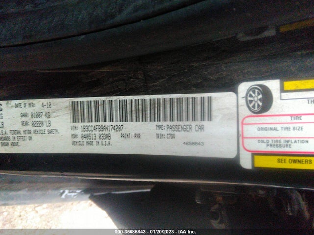 Dodge Avenger Sxt 2010 1B3CC4FB9AN174207 Image 10