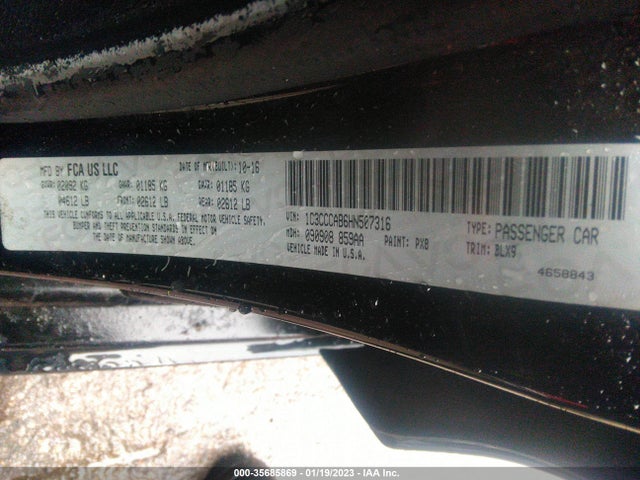 Chrysler 200 Limited Platinum 2017 1C3CCCAB6HN507316 Image 9