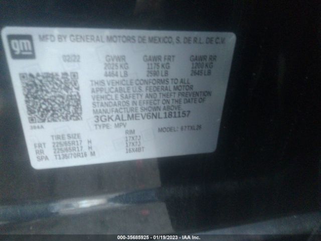 3GKALMEV6NL181157 GMC Terrain Sle