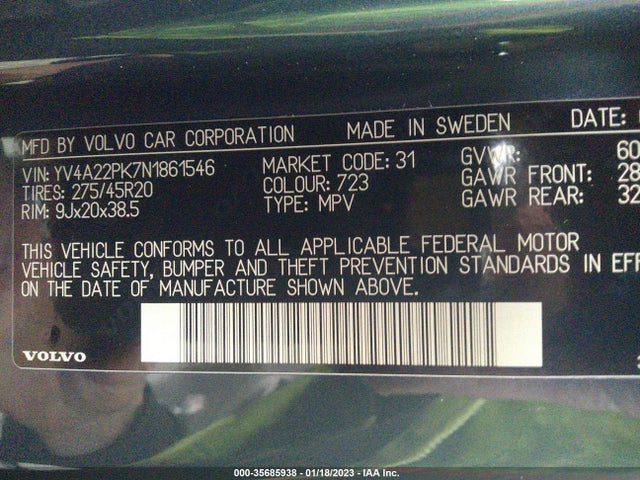 Volvo XC90 2022 YV4A22PK7N1861546 Image 10