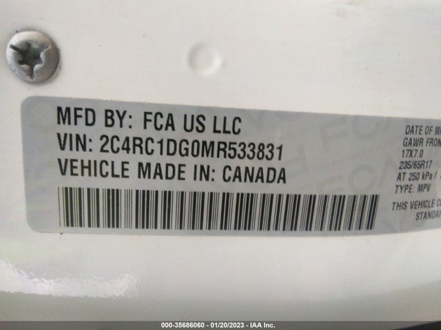 Chrysler Voyager Lxi 2021 2C4RC1DG0MR533831 Image 9