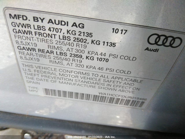 Audi Q3 Premium Plus 2018 WA1HCCFSXJR015486 Image 9