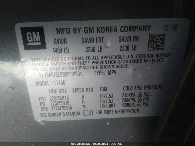 Chevrolet Trailblazer Rs 2021 KL79MUSL9MB110501 Image 11