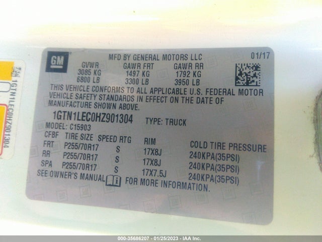 GMC SIERRA 1500 2017 1GTN1LEC0HZ901304 Image 11
