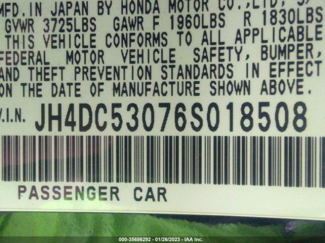 JH4DC53076S018508 Acura Rsx Type-s Leather