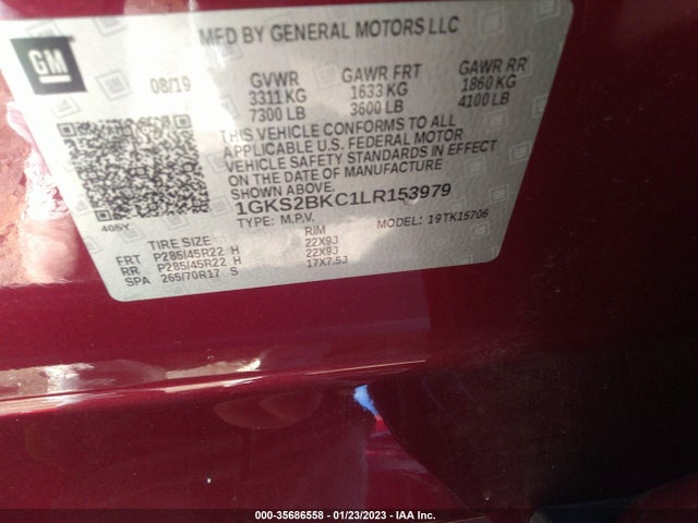 2020 GMC Yukon, VIN: 1GKS2BKC1LR153979