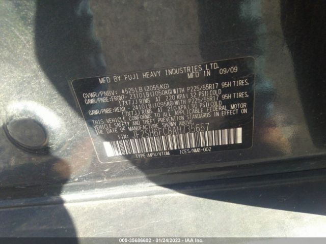 JF2SH6FC8AH735657 Subaru Forester 2.5xt Limited
