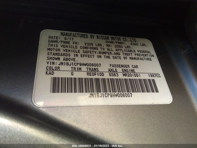 Nissan Rogue Sport S 2017 JN1BJ1CP9HW006007 Image 10