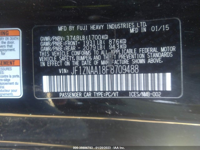 2015 Scion FR-S, VIN: JF1ZNAA18F8709488
