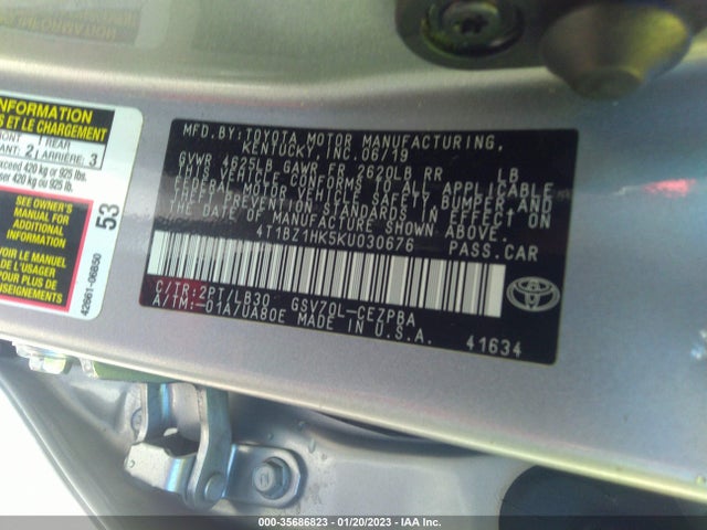 2019 Toyota Camry, VIN: 4T1BZ1HK5KU030676
