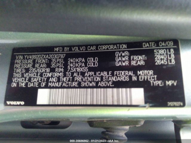 YV4992DZXA2030787 Volvo Xc60 3.0t