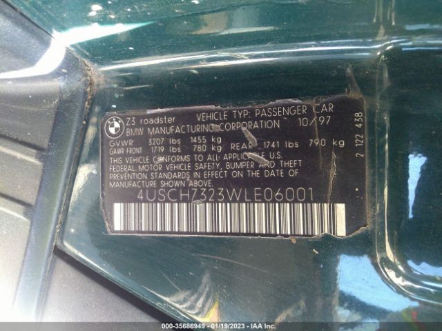 4USCH7323WLE06001 BMW 3 Series 1.9l