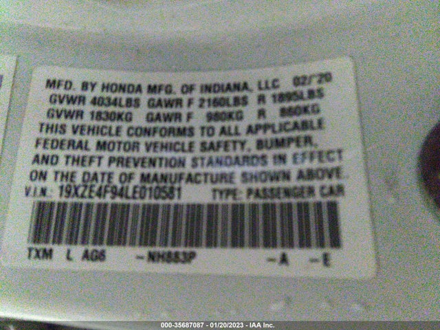 2020 Honda Insight, VIN: 19XZE4F94LE010581