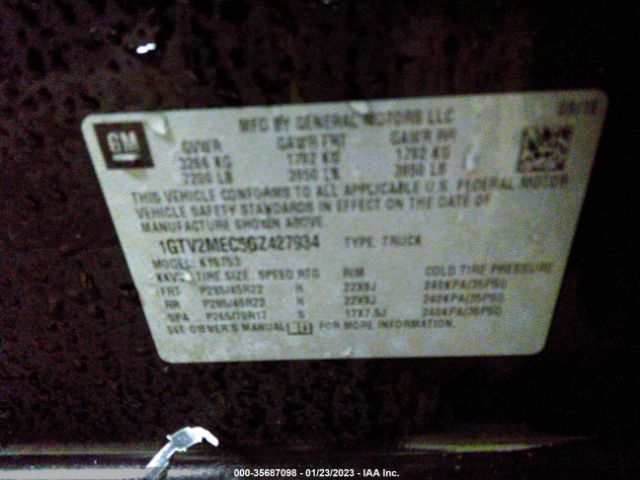 1GTV2MEC5GZ427934 GMC Sierra 1500 Sle