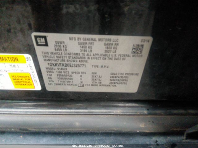 1GKKVTKD6EJ325771 GMC Acadia Denali