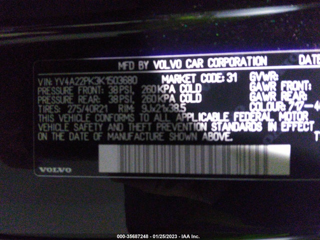 2019 Volvo XC90, VIN: YV4A22PK3K1503680