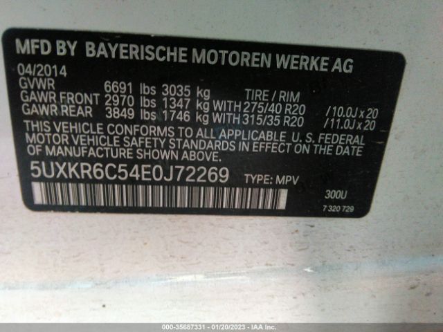 5UXKR6C54E0J72269 BMW X5 Xdrive50i