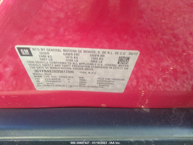 Cadillac Srx Base 2013 3GYFNAE3XDS617399 Image 14