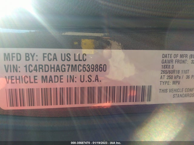 Dodge Durango Sxt 2021 1C4RDHAG7MC639860 Image 9