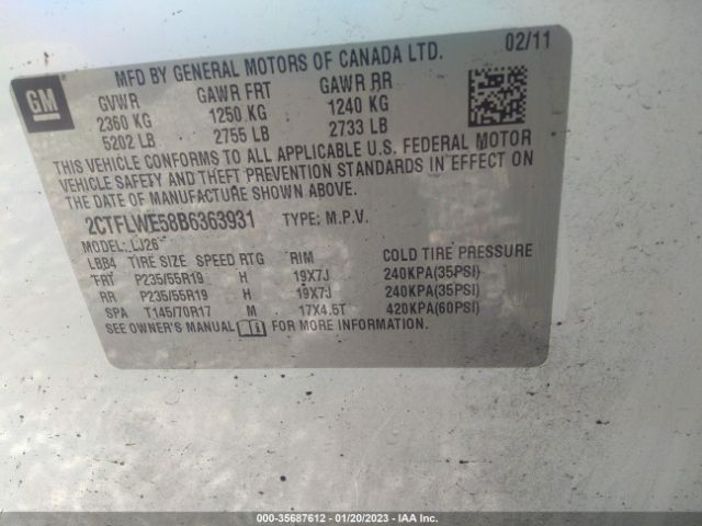 2CTFLWE58B6363931 GMC Terrain Slt-2
