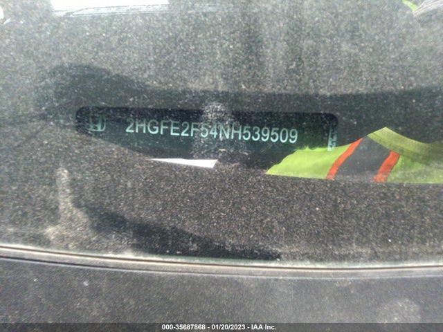 2022 HONDA CIVIC SEDAN SPORT VIN: 2HGFE2F54NH539509