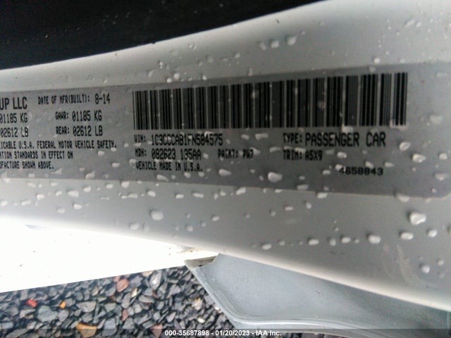 Chrysler 200 Limited 2015 1C3CCCAB1FN584575 Image 10