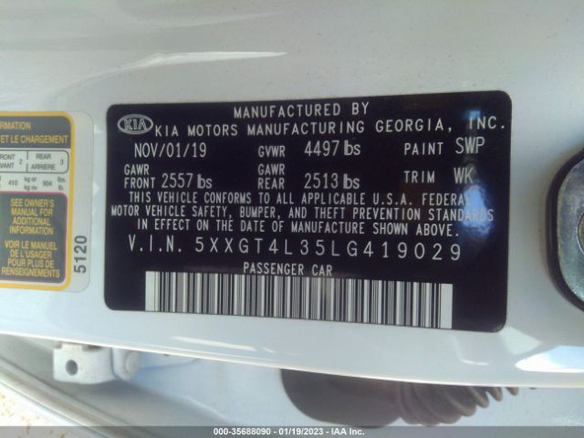 5XXGT4L35LG419029 KIA Optima Lx
