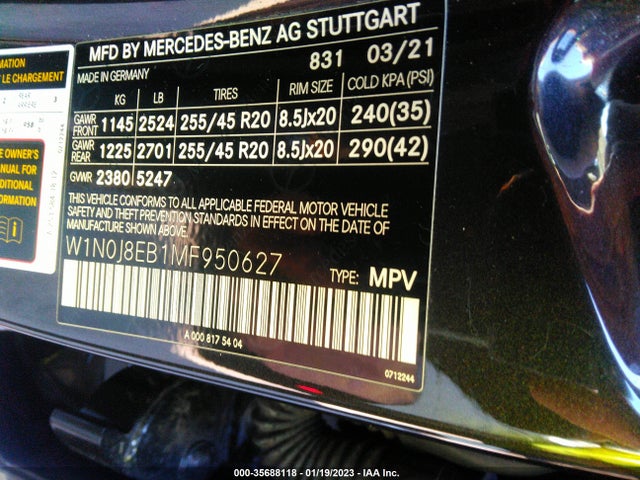 2021 Mercedes-Benz GLC-Class Coupe, VIN: W1N0J8EB1MF950627