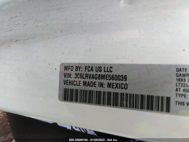 2021 Ram Promaster, VIN: 3C6LRVAG8ME560039