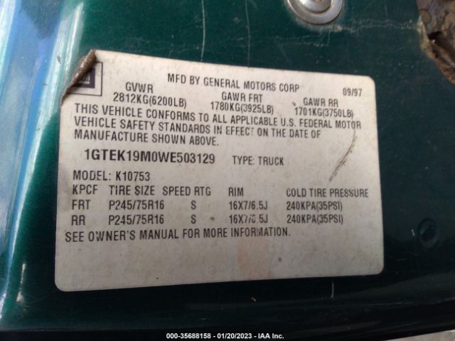 1GTEK19M0WE503129 GMC SIERRA 1500