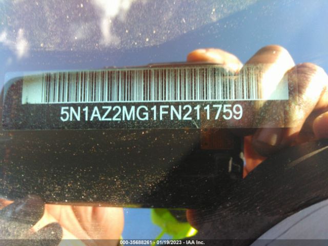 5N1AZ2MG1FN211759 Nissan Murano Platinum
