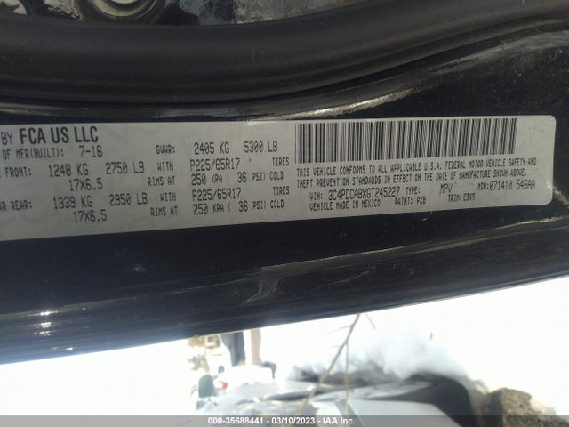 Dodge JOURNEY SE 2016 3C4PDCABXGT245227 Image 9