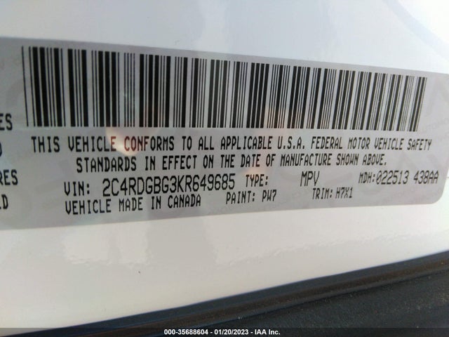 Dodge Grand Caravan Se 2019 2C4RDGBG3KR649685 Image 9