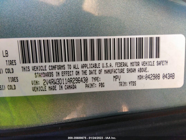 Volkswagen Routan 2010 2V4RW3D11AR296430 Image 9