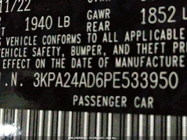 2023 Kia Rio, VIN: 3KPA24AD6PE533950