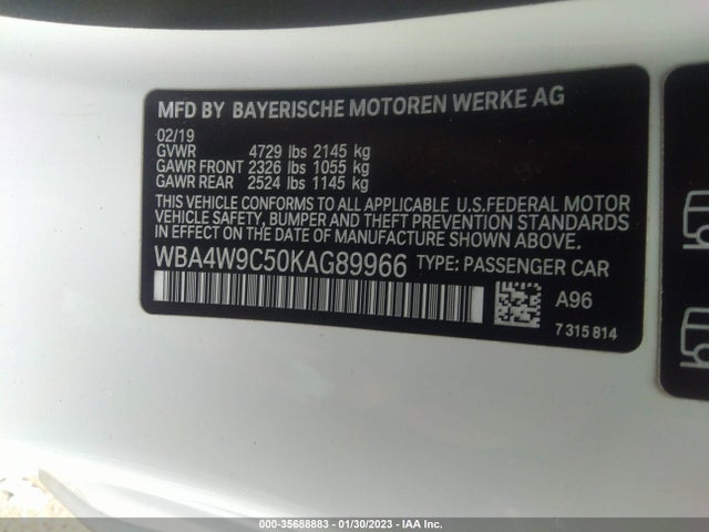BMW 4 Series 440i Xdrive 2019 аукцион фото