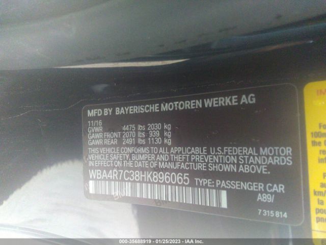 WBA4R7C38HK896065 BMW 4 Series 430i