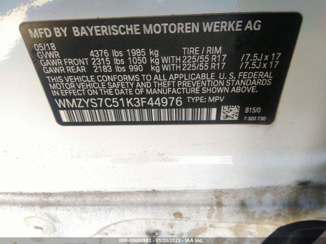 2019 Mini Countryman, VIN: WMZYS7C51K3F44976