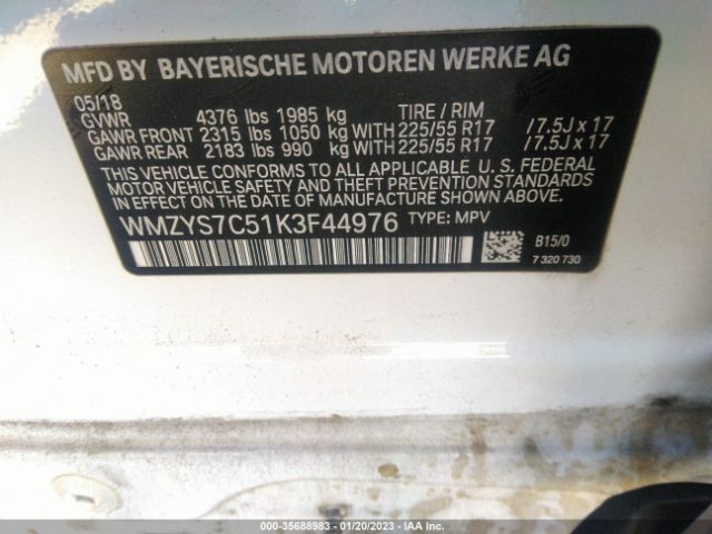 WMZYS7C51K3F44976 Mini Countryman Cooper