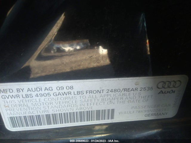 WAULF78K99N026751 Audi A4 2.0t Prem