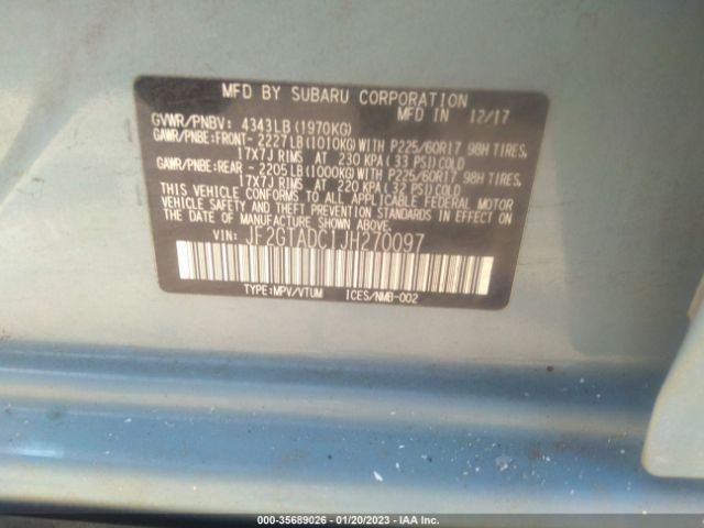 JF2GTADC1JH270097 Subaru Crosstrek Premium