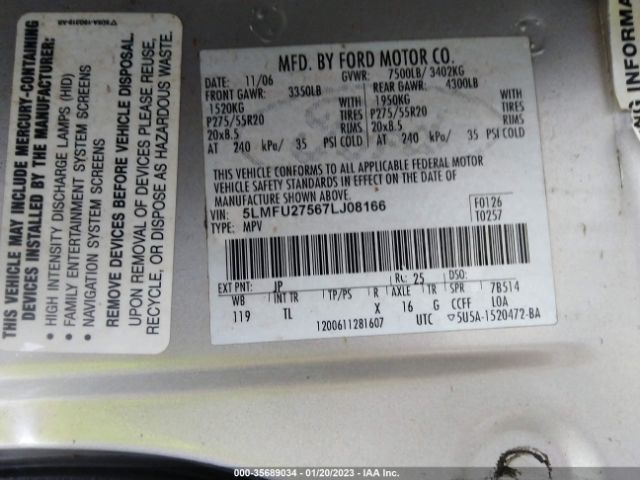 5LMFU27567LJ08166 Lincoln Navigator
