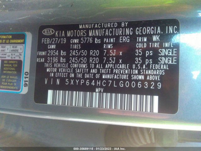 5XYP64HC7LG006329 KIA Telluride S
